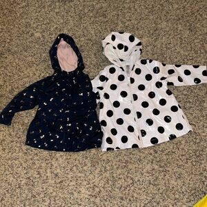 2 girl rain jackets 12m & 18 m